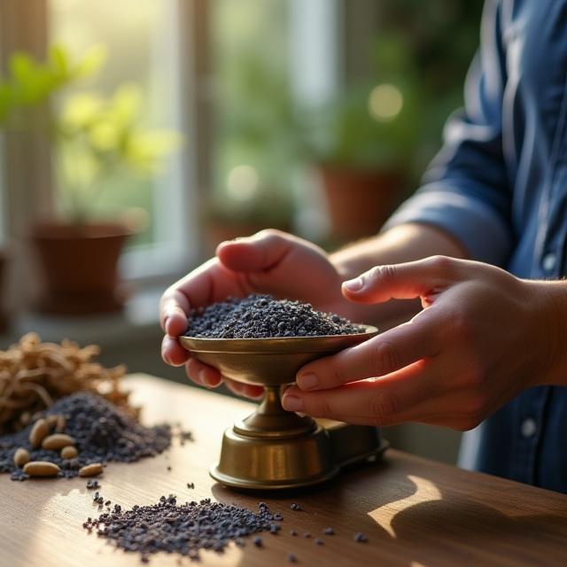 Herbalist preparing tea