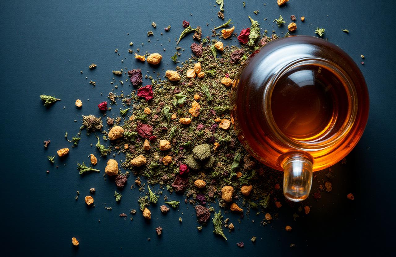 Artisanal herbal tea preparation